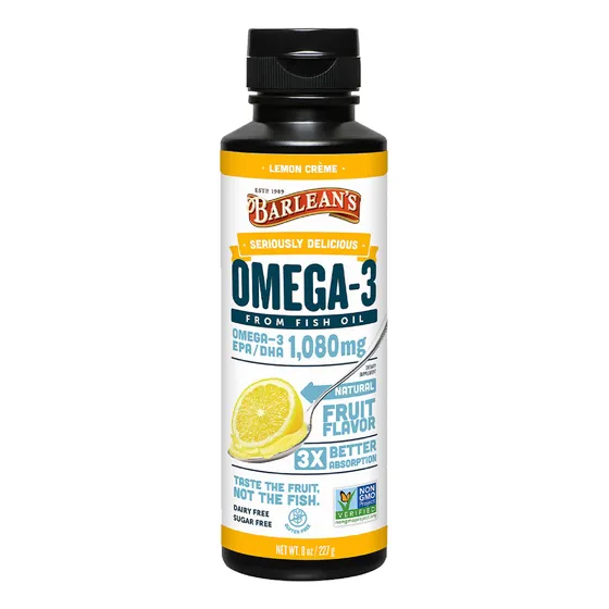 Suplemento Barlean's Lemon Crème Omega 3 De Aceite De Pescad