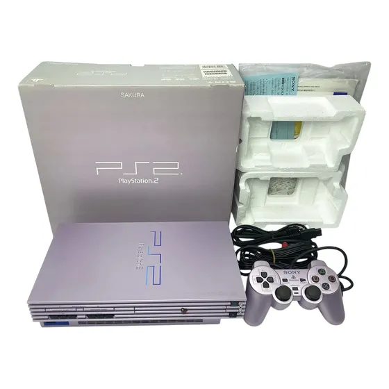 Console Playstation 2 Edição Especial Rosa Sakura Scph 39000 Sa Bivolt + Nota Fiscal Garantia