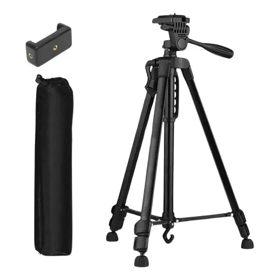Tripode Para Camara Profesional 3366 Nivel Angulo Manivela Color Negro