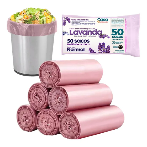 Sacos De Lixo 10l Perfumado Banheiro Cozinha Anti Odores