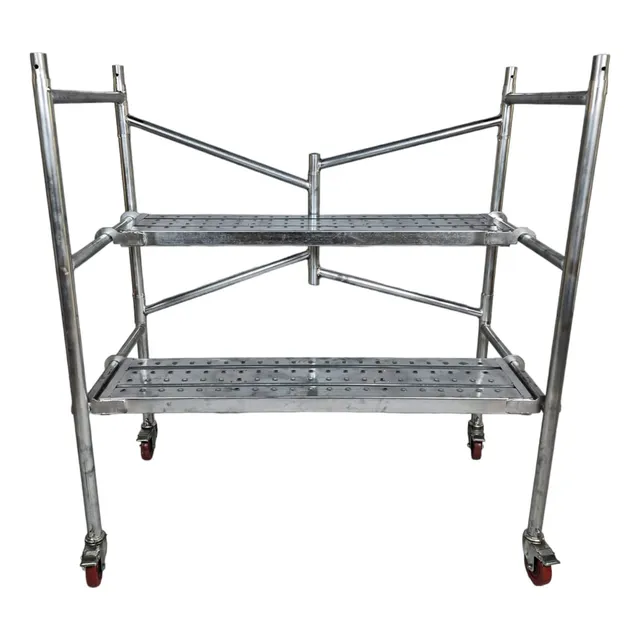 Andamio Plegable Portátil Escalera Con Ruedas Fácil De Usar