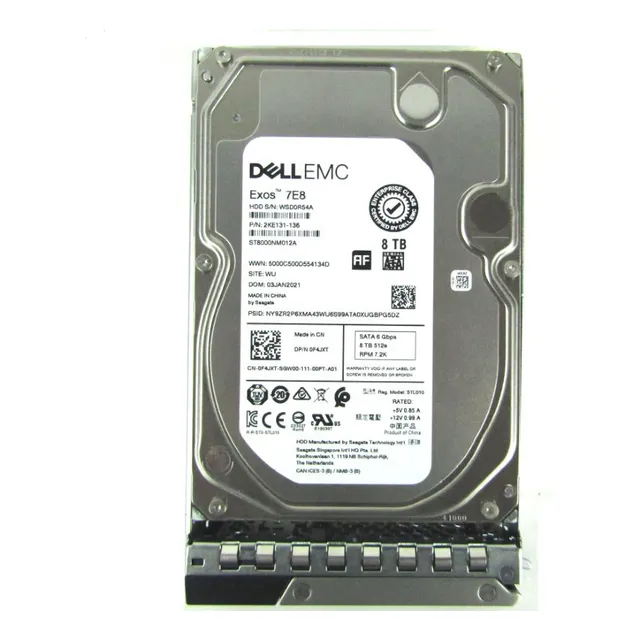 Dell Sata Hdd St8000nm012a F4jxt 8tb 7.2k 6gbps 3.5  512e