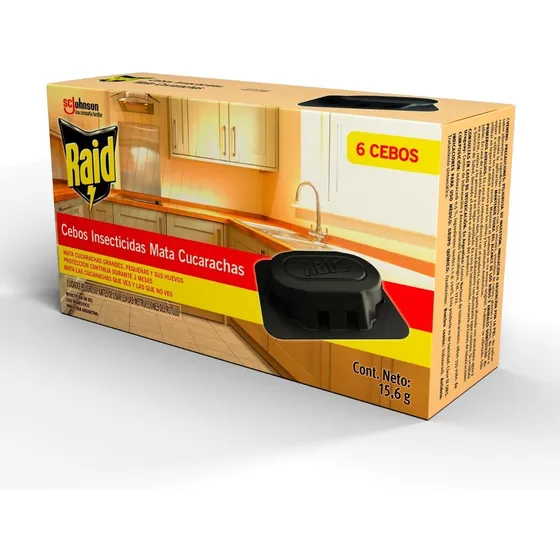 Cebo Insecticida Raid Para Cucarachas 6 Unidades