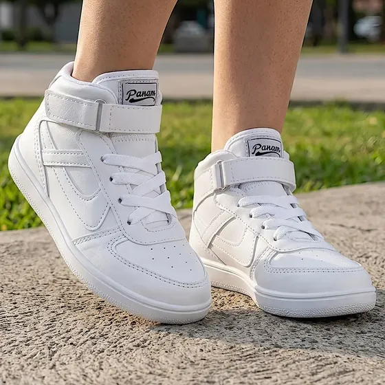 Tenis Casuales Niño Panam  0114300010 Simipiel Blanco