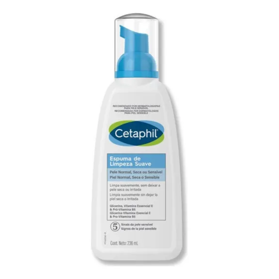 Espuma De Limpeza Facial Suave Cetaphil 236ml