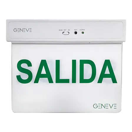 Cartel Salida Emergencia Geneve Autónomo Luminoso