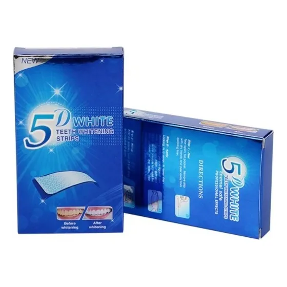 Caja de cintas blanqueadoras de dientes blancas 5d 5D White Clareador caja