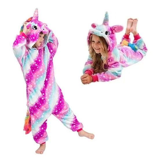 Pijama Polar Diseños Animados Animales Disfraz Para Niños.