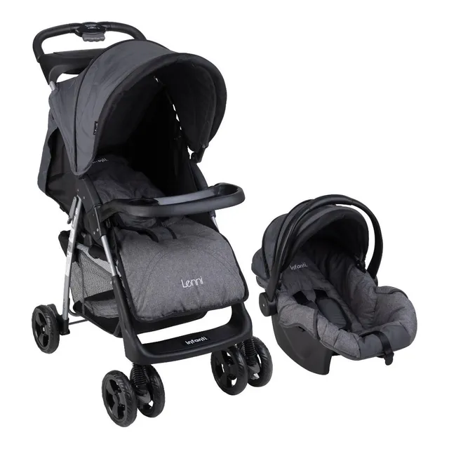 Carriola Plegable Lenni Sistema De Viaje Gris Infanti