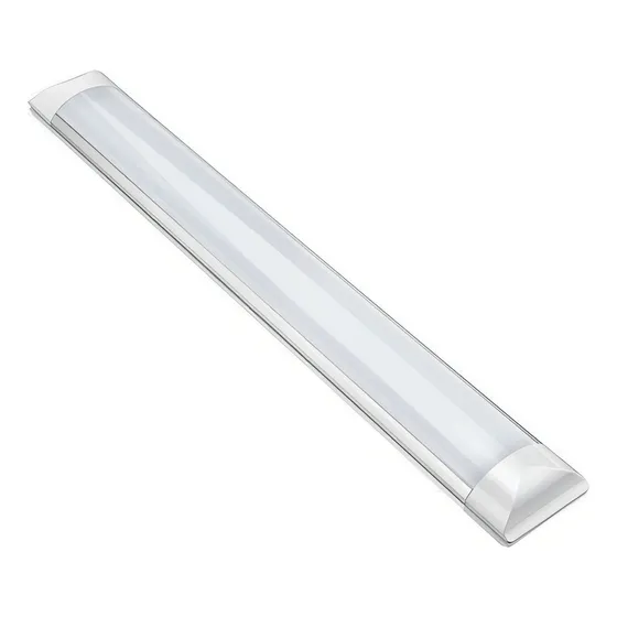 Kit 4 Luminária Tubular Led Slim 100cm / 120cm 36w - 40w Cor Branco 127/220v