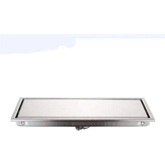 Rejilla Desagüe Rectangular Centro Piso 60x10  Acero Inox.