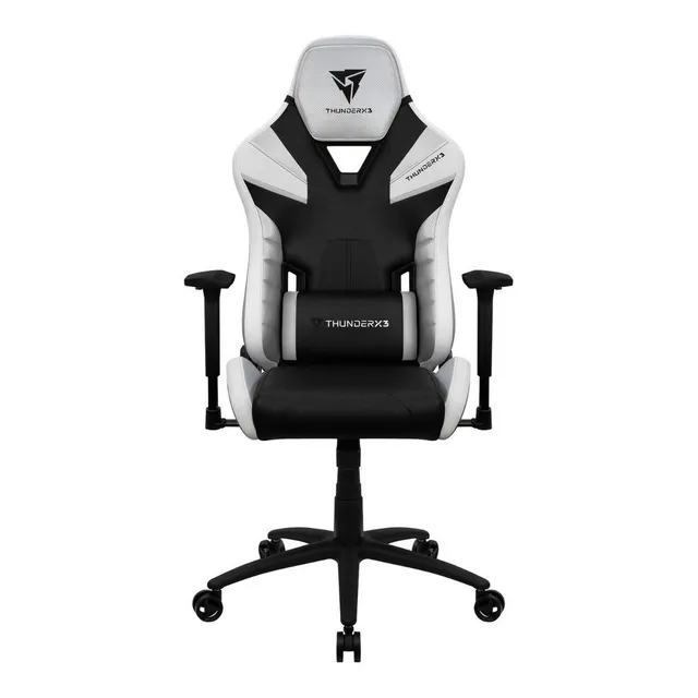 Silla de escritorio ThunderX3 TC5 gamer ergonómica all white con tapizado de cuero sintético
