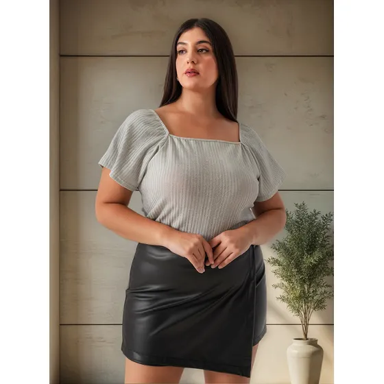 Blusa De Lurex Fiesta - Moda Talles Grandes - Teis Moda