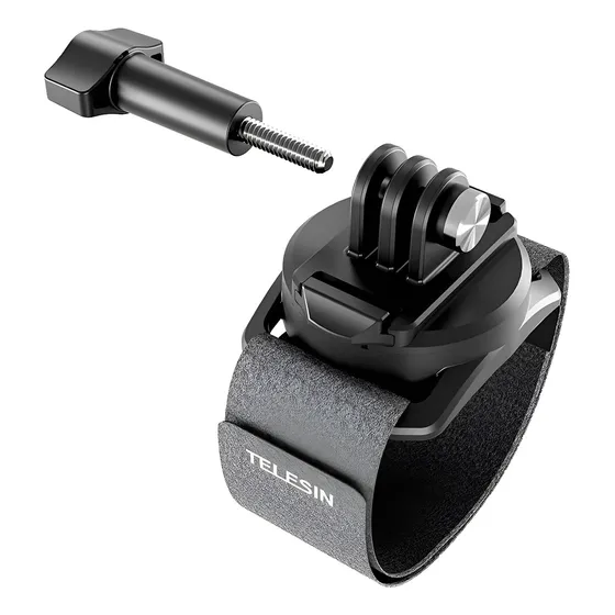 Soporte Telesin para cámara Gopro en color gris para muñeca, mano y tobillo