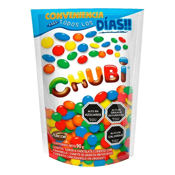 Bolsa Chocolate Chubi 90g, Confites, Chocolates, Bombones
