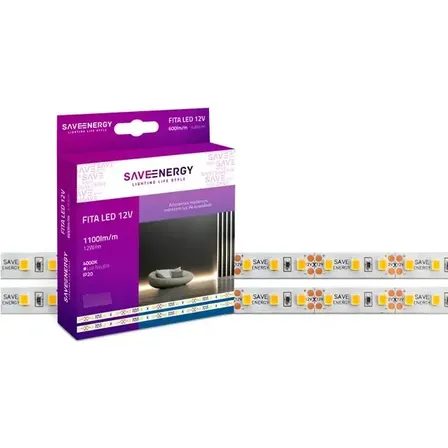Fita Led 5m Saveenergy Branco-quente 3000k 2000lm/m 12v Dimerizável 240 Leds/m 127v