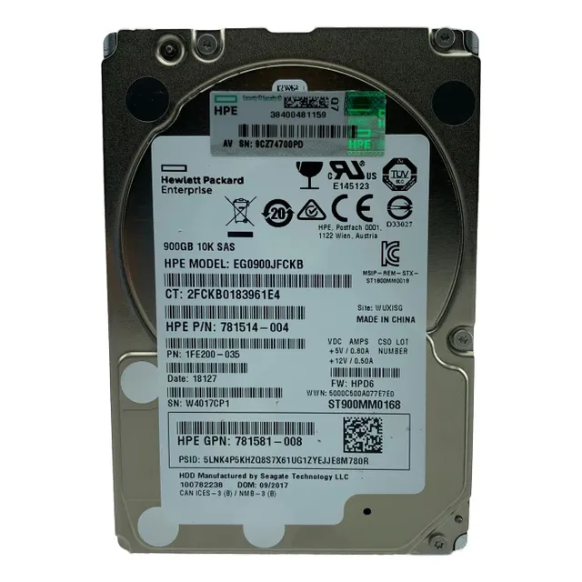Z13 Disco Duro Hp 900gb Sas 10k Eg0900jfckb 781514-004