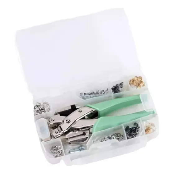 Kit Remachadora Perforadora Ojetillos Más 160 Ojetillos