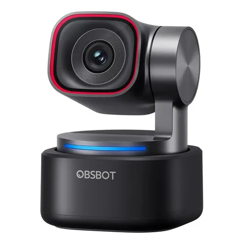 Webcam de áudio espacial Obsbot Tiny 3 Ptz 4k 120 Fps Ia Spatial