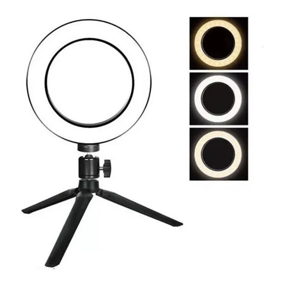 Anillo Aro Luz Led Ajustable Selfies, Fotos, Video 20 Cm