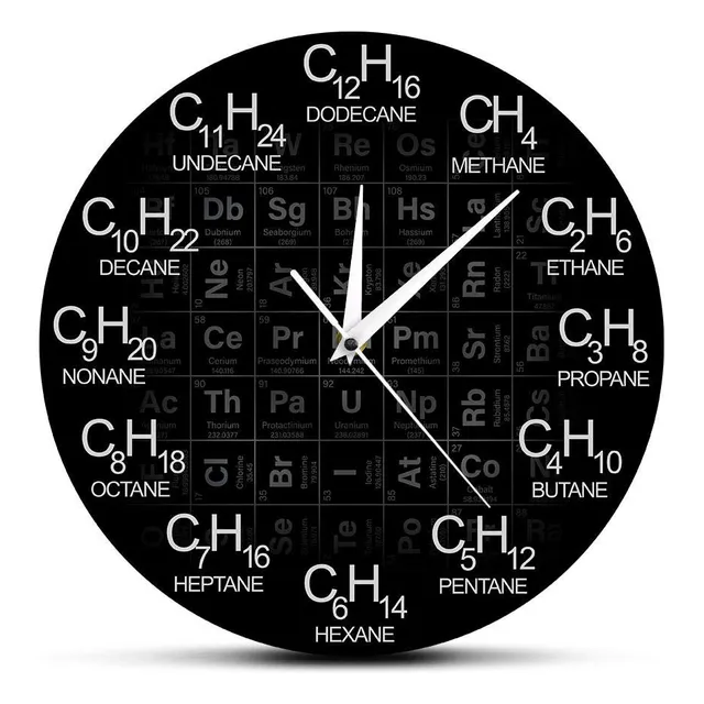Tabla Periodica Elemento Reloj Pared Quimica Formula Como