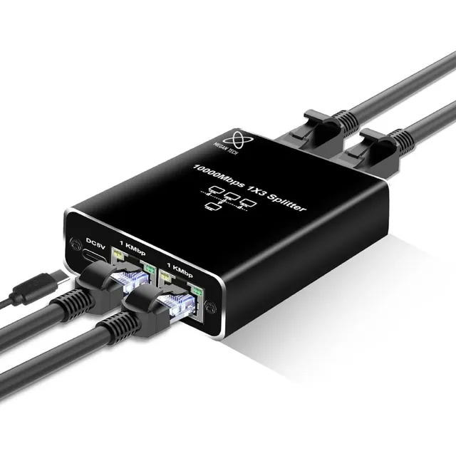 Gigabit Network Splitter Lan Red Switch 1x3 Megan Tech