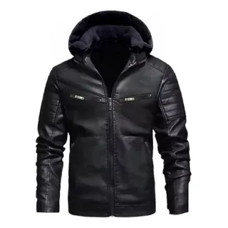 Jaqueta Couro Grossa Casaco Forrado Blusa Moto Resistente Jaqueta Couro Grossa Casaco Forrado Blusa Moto Resistente