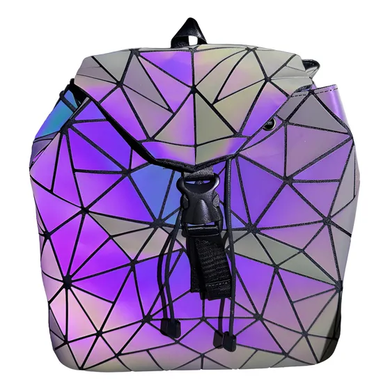 Morral Cartera Bolso Moda Geométrica Reflectiva Holográfica