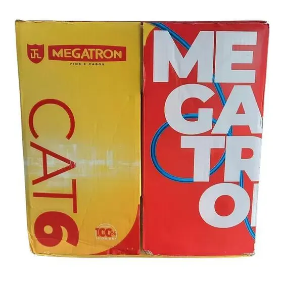 Cabo De Rede, Cat6 305m Vermelho, Utp 4 Pares - Megatron