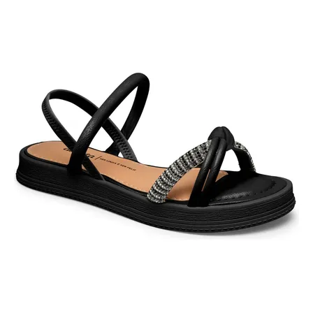 Sandalia Flatform Dakota Y9455 Preto Liso 35 Br