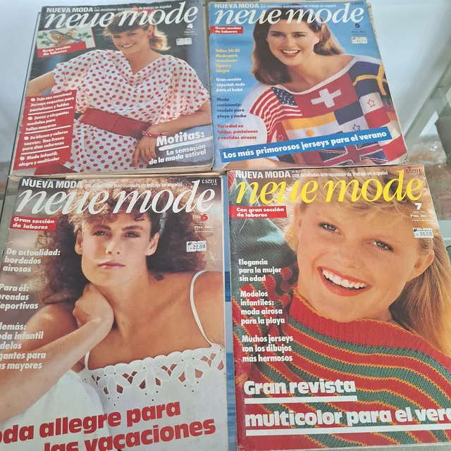 Lote De 9 Revistas De Costura Neue Mode Con Patrones, Usadas