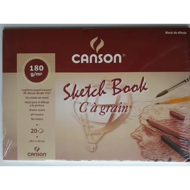 Cartulina Canson 180 Gramos A3 De 20 Hojas Block Sketch Book