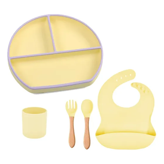 Kit De Alimentación Para Bebé 5 Piezas Amarillo Úpale