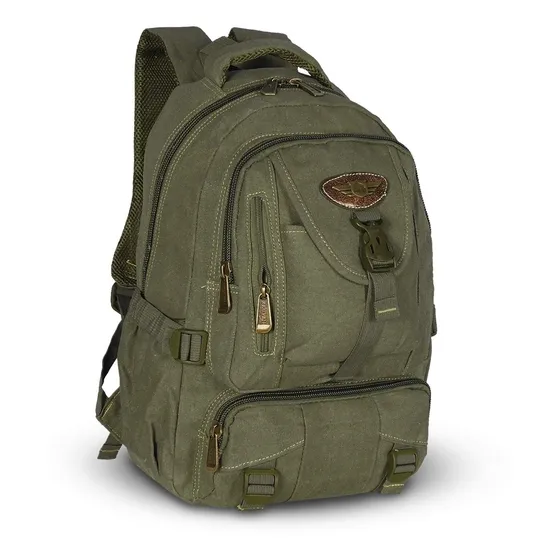 Mochila Escolar Em Lona Reforçada Notebook Moderna Unissex 