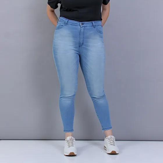 Pantalon Onyx Jean Chupin Tiro Alto Elastizado Talle Grande