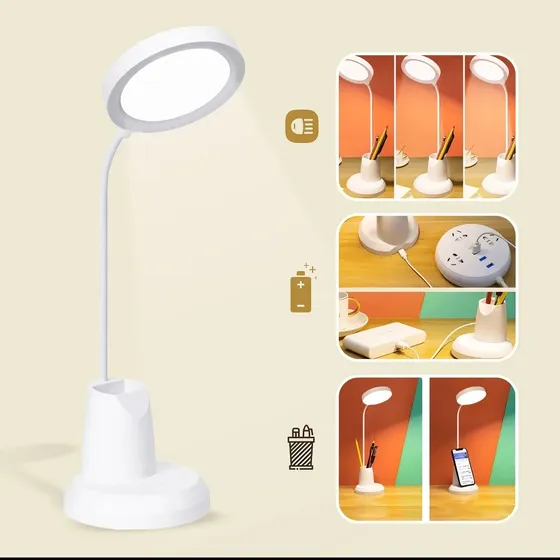 Lámpara Led Rgb De Mesa Táctil Recargable Mesa De Noche