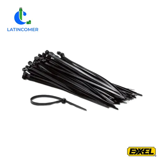 Tirraje Plástico Negro 3.5x150mm 50 Pzas