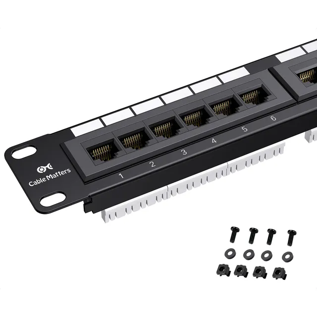 Patch Panel Cable Matters, 24 Puertos Cat6, 1u, 19 Pulgadas,