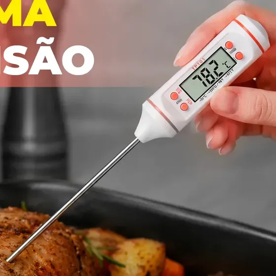 Termômetro Culinário Digital Espeto Alimentos Cozinha Para Medir Temperatura