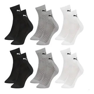 Kit 6 Pares Meias Puma Cano Médio Esportiva Algodão Original