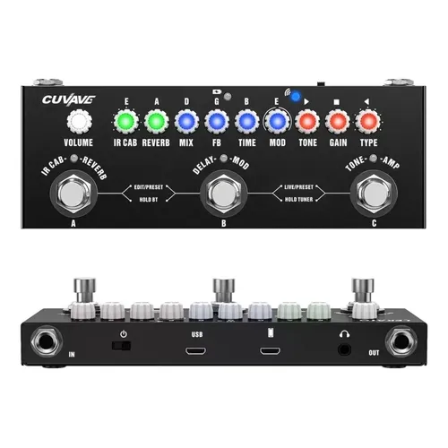 Pedal de efeito Cuvave Cube Sugar preto | MercadoLivre
