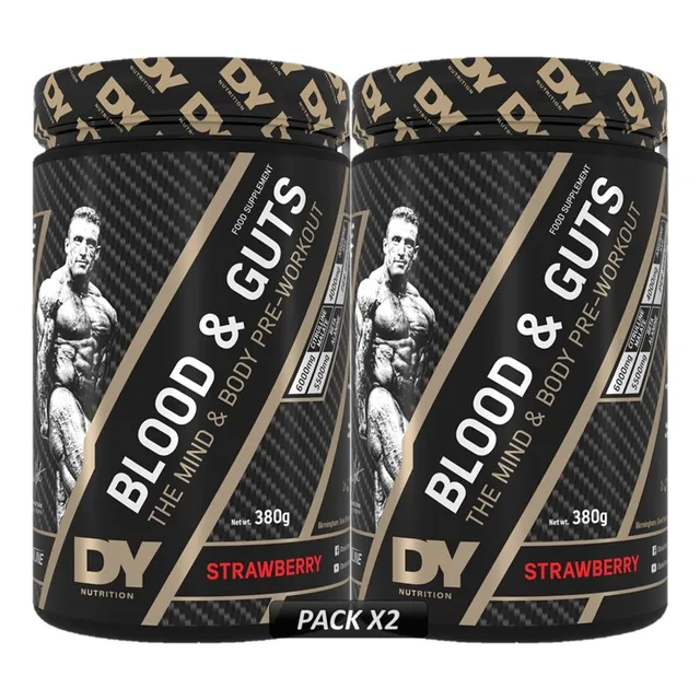 Pack X2 Pre Workout Blood And Guts 40 Servicios Dorian Yates
