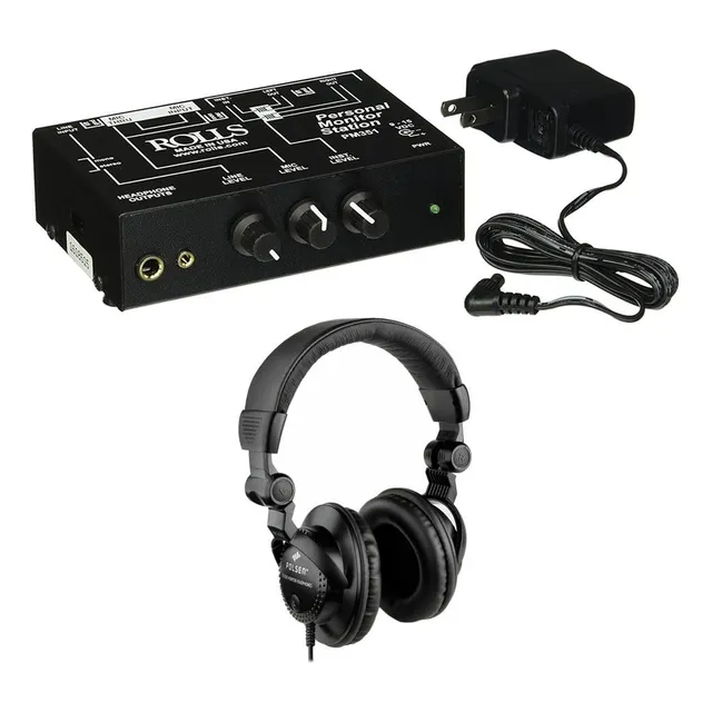 Rolls Estación De Monitor Personal Pm351 Con Auriculares Pol