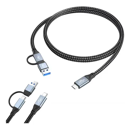 Cable Usb C A Usb Y C 2-en-1 Carga 100w Datos 20g 4k Linkon