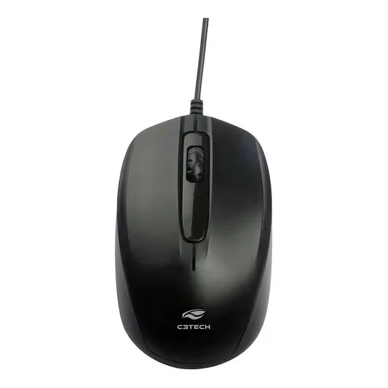 Mouse Para Pc Notebook Usb Leve E Confortável C3tech® Preto Cor Preto 2