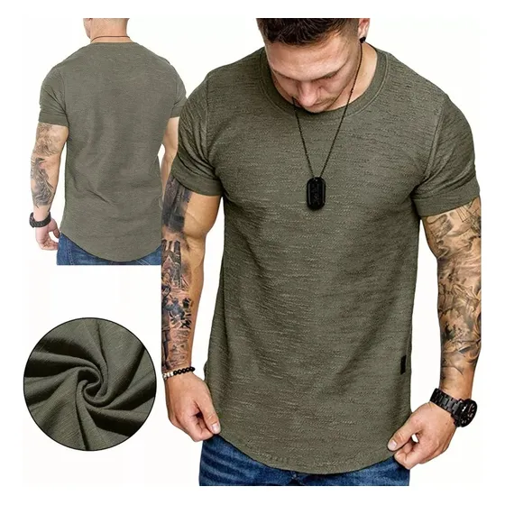 Polera Manga Corta Hombre Para Estampar Cuello Redondo