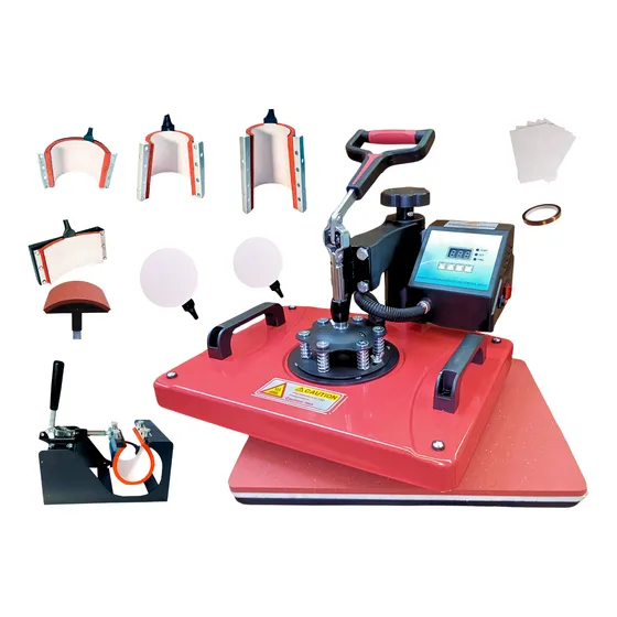 Kit Para Sublima 8 En 1 Plancha Para Tazas Gorras Playeras 