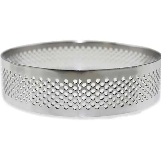 Moldes Cinturas Aros Redondos Perforados Reposteria 4x2cm Color Gris