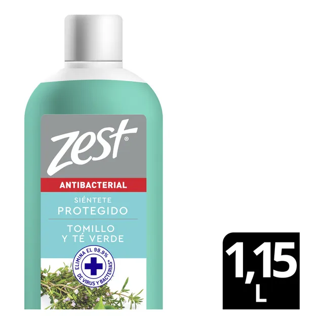 Jabón Líquido para Manos Zest Protect Antibacterial con Tomillo 1.15L