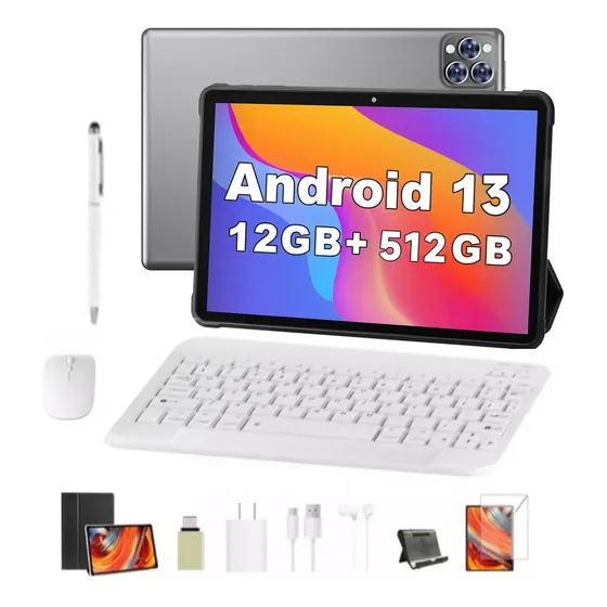 Tablet Hancdon Pro12 11.6" Android 12GB RAM 512GB Dual SIM Teclado WiFi 6 Bluetooth 5.3 Con Desbloqueo facial Funda Teclado Lápiz Óptico Auriculares Pantalla